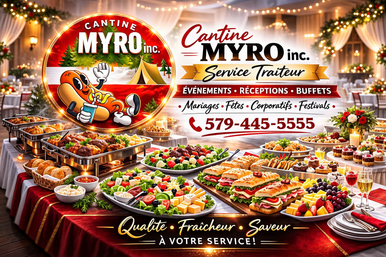 Service traiteur Cantine Myro — buffet pour événements et réceptions