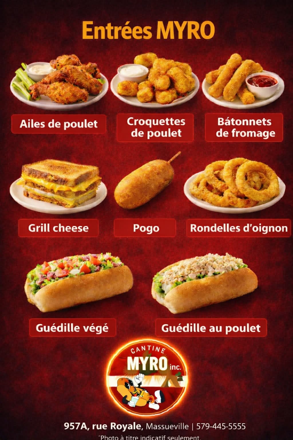 Entrées Cantine Myro