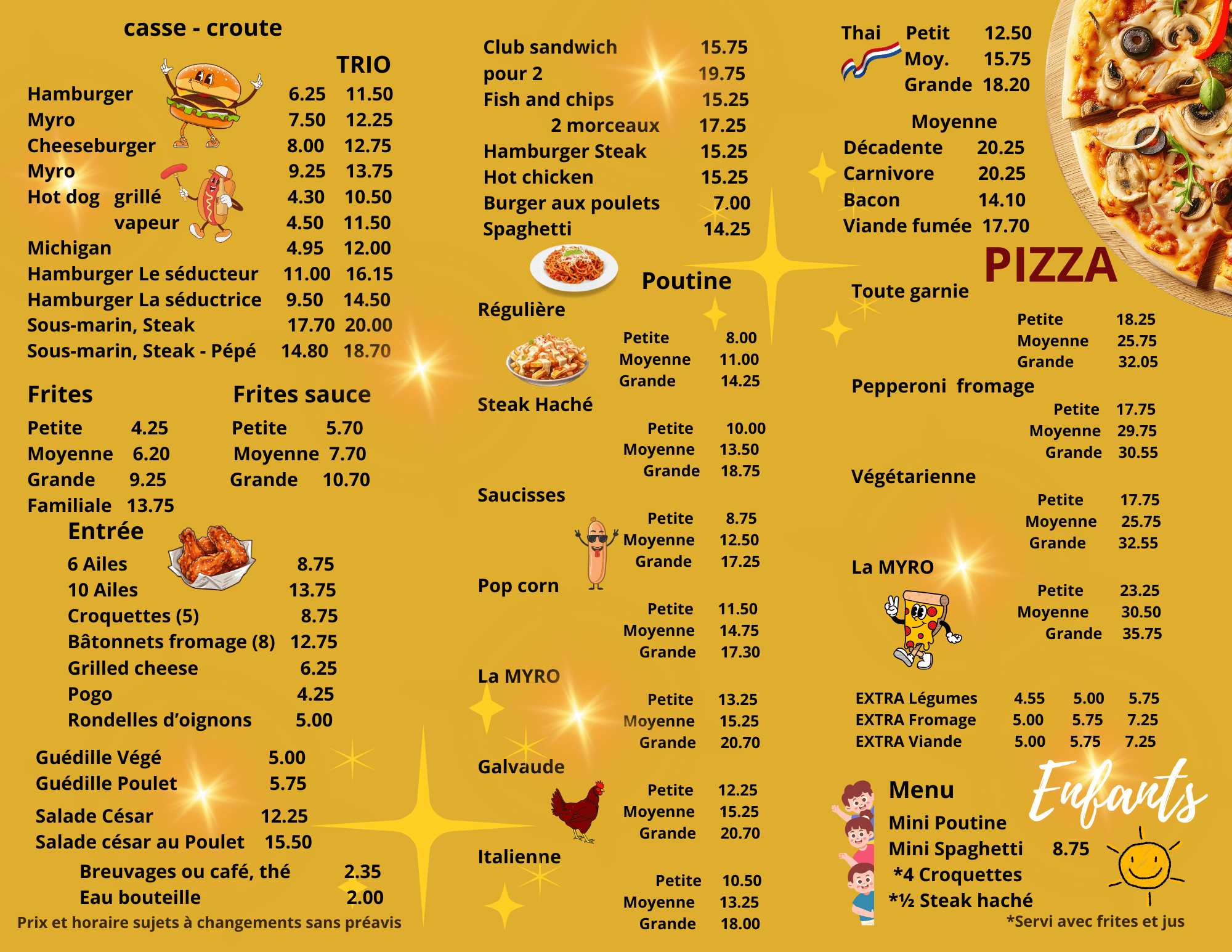 Menu Complet